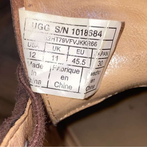 UGG MEN DAGMANN GRIZZLY CHUKKAS SLIP ON LEATHER SHOE US 12 /  EU 45.5 /  UK 11 main image 4
